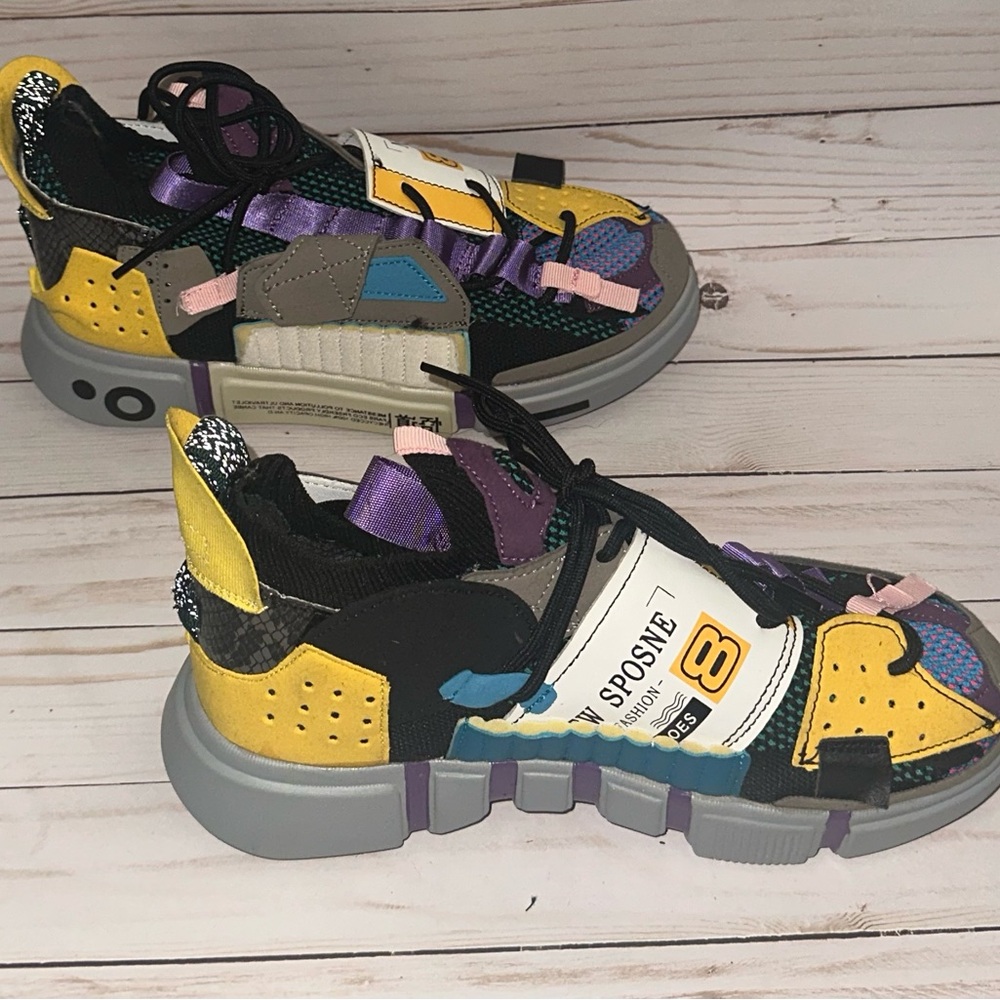 Colorful Multi-Panel Sneakers - Picture 11 of 11